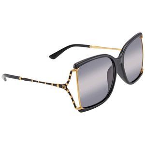 NEW Gucci Grey and Gold Rectangular Women's Sunglasses